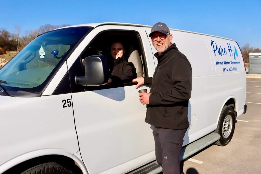 Rob, our service manager, outside the service van